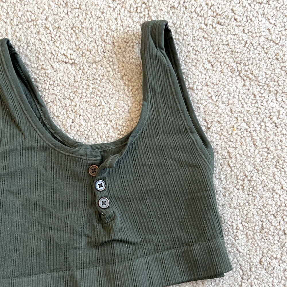 Urban Outfitters Green Cropped top